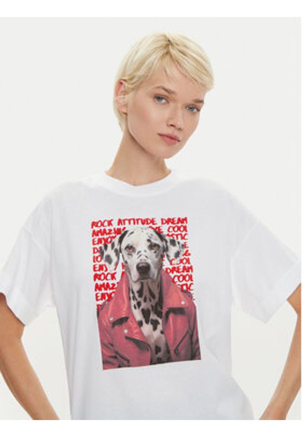 Imperial T-Shirt TV34IGTSRA Biały Regular Fit. Kolor: biały. Materiał: bawełna