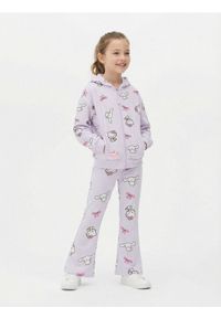 Sinsay - Spodnie flare Hello Kitty - niebieski. Kolor: niebieski. Wzór: motyw z bajki #1