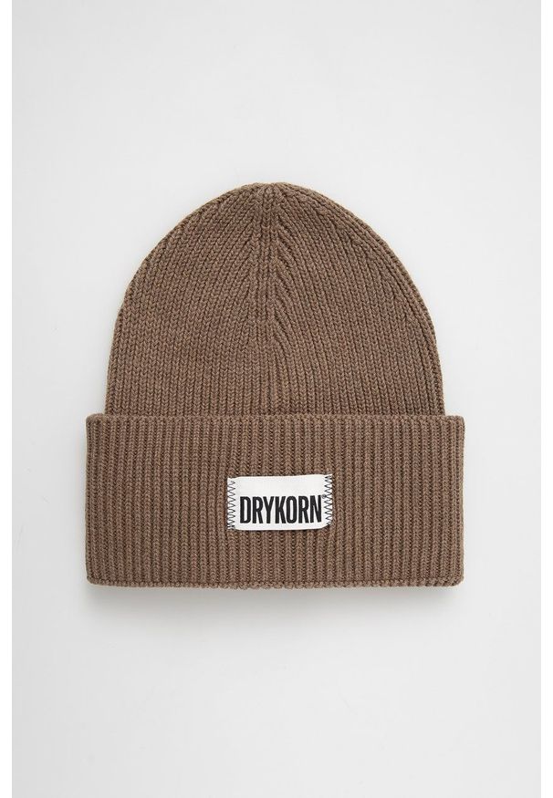 Drykorn - Czapka z domieszką wełny Loah. Kolor: brązowy. Materiał: wełna