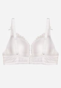 Born2be - Biały Biustonosz Koronkowy z Kokardkami Themikaia. Kolor: biały. Materiał: koronka #2