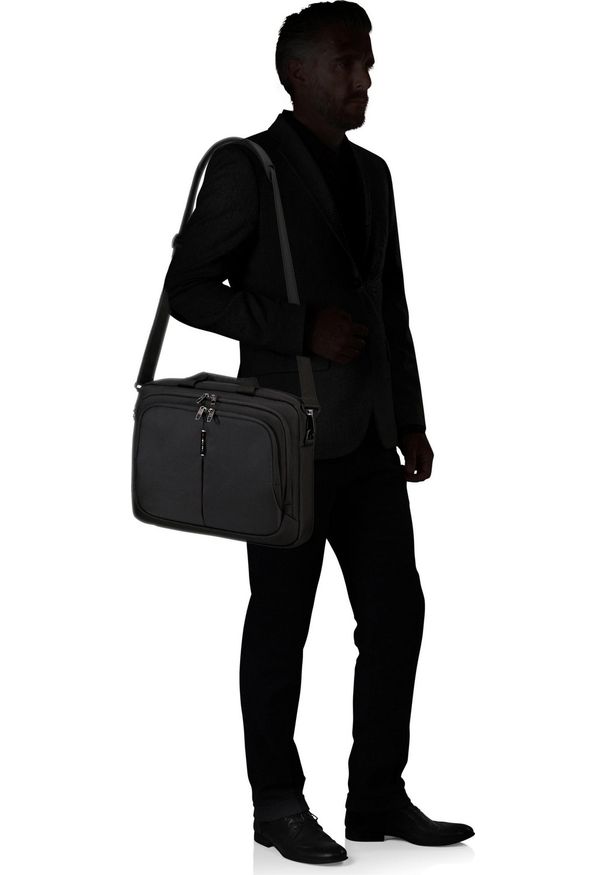 Torba Samsonite 155201 1041 15.6'' Guardit 3.0 czarny. Kolor: czarny. Materiał: tkanina, materiał. Styl: casual