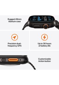 APPLE - Apple Watch Ultra 2 (GPS + Cellular) 49mm Black Titanium Case with Black Milanese Loop, Small (MX4W3)