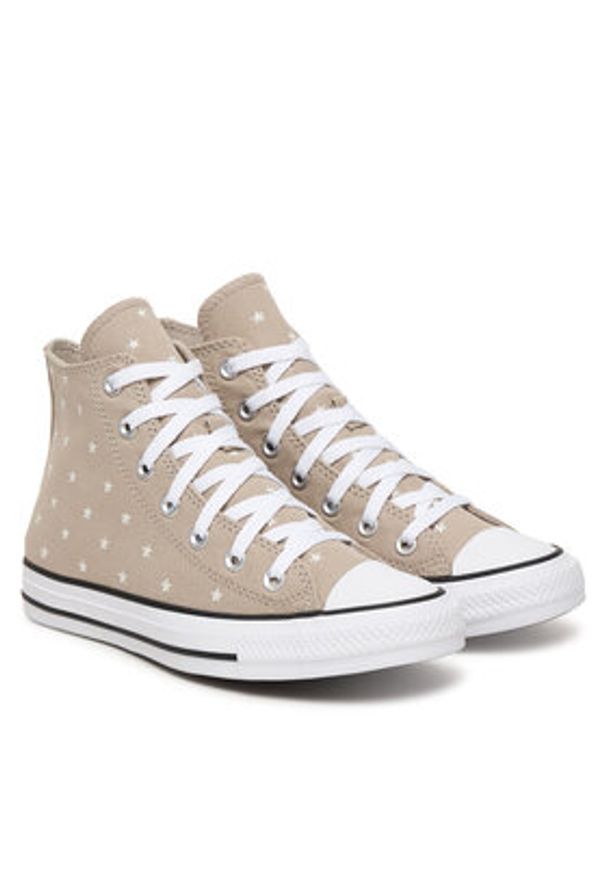 Converse Trampki Chuck Taylor All Star Embroidered Stars A16046C Beżowy. Kolor: beżowy. Materiał: materiał