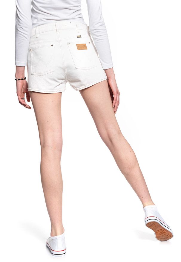 Wrangler - WRANGLER THE SHORT VINTAGE WHITE W27XWMX1Y 112128211. Materiał: jeans. Styl: vintage