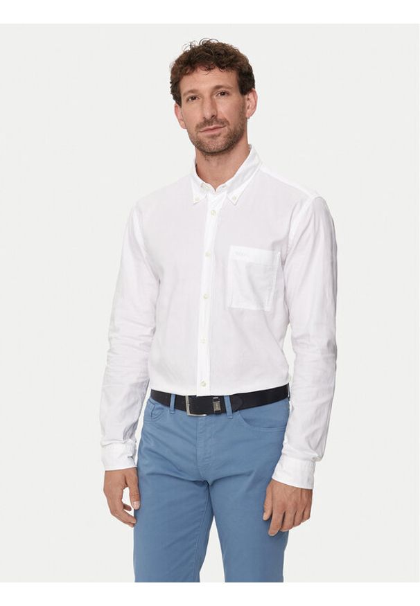 BOSS - Boss Koszula S-Roan-Bd-E-1P-C-242 50515142 Biały Slim Fit. Kolor: biały. Materiał: bawełna