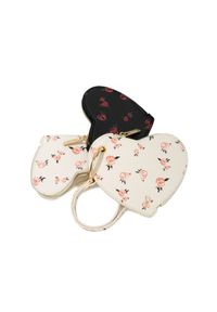 Ochnik - Portfel damski. Kolor: beżowy. Materiał: skóra. Wzór: kwiaty #5