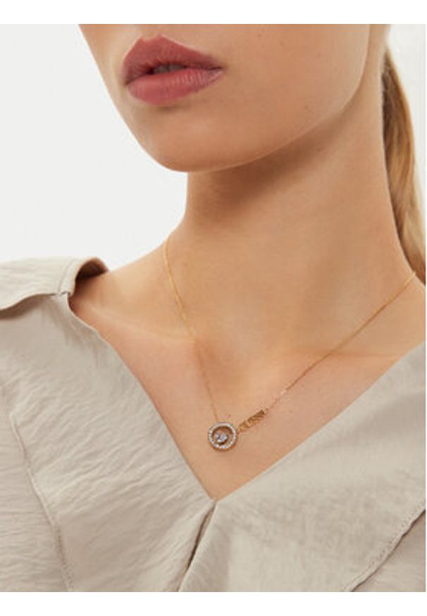 Guess Naszyjnik JUBN04 665JW Złoty. Materiał: metalowe, złote. Kolor: złoty