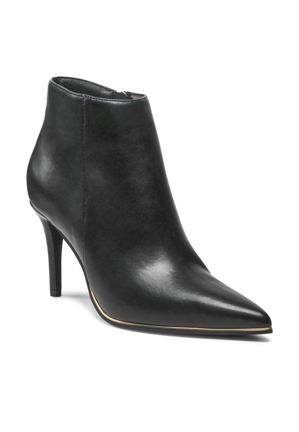 Botki QUAZI LS5542-09 Black. Kolor: czarny. Materiał: skóra