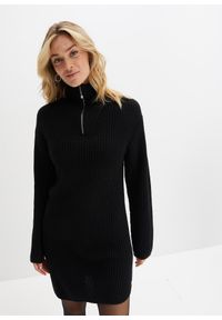 bonprix - Sukienka dzianinowa z akrylu z recyklingu. Kolor: czarny. Materiał: dzianina, akryl #1