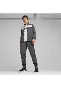 Puma - Męski dres poliestrowy PUMA Mineral Gray. Kolor: szary. Materiał: poliester, dresówka