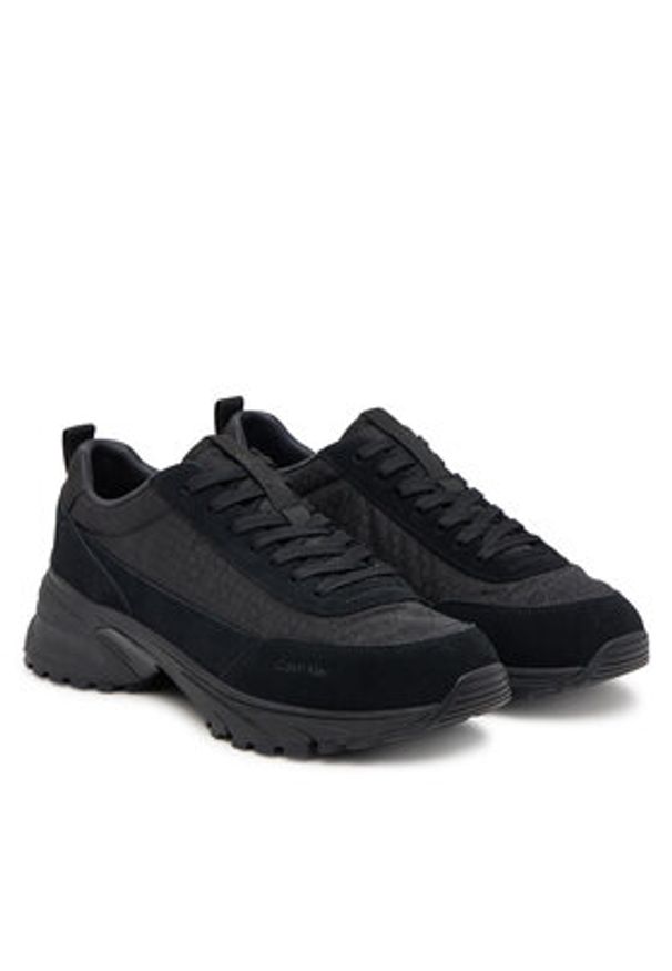 Calvin Klein Sneakersy Hike Runner Casual NY-Su Aop YM0YM01378 Czarny. Okazja: na co dzień. Kolor: czarny. Materiał: materiał