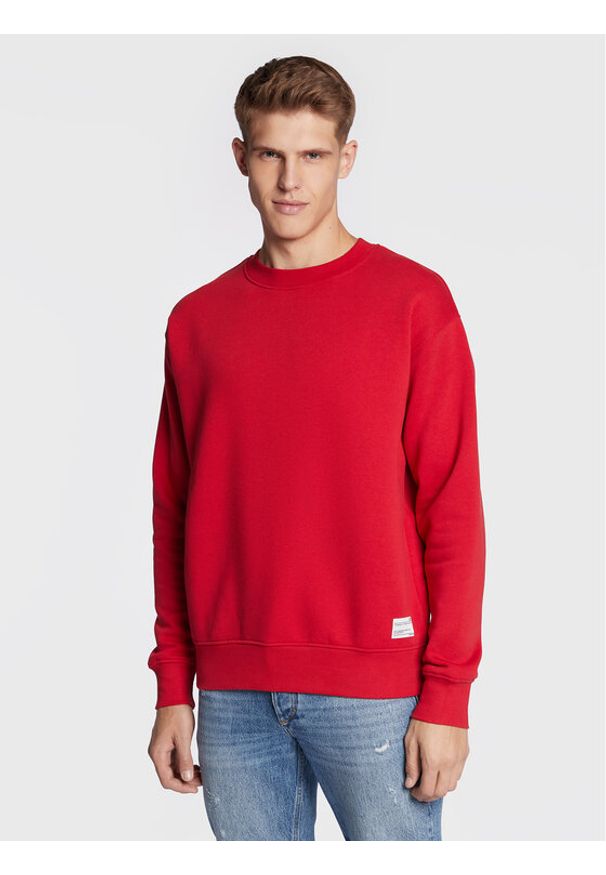 !SOLID - Solid Bluza 21107419 Czerwony Regular Fit. Kolor: czerwony. Materiał: syntetyk
