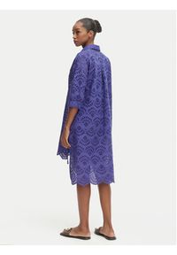 Iconique Sukienka letnia Ella IC26-082 Fioletowy Relaxed Fit. Kolor: fioletowy. Materiał: bawełna. Sezon: lato #4