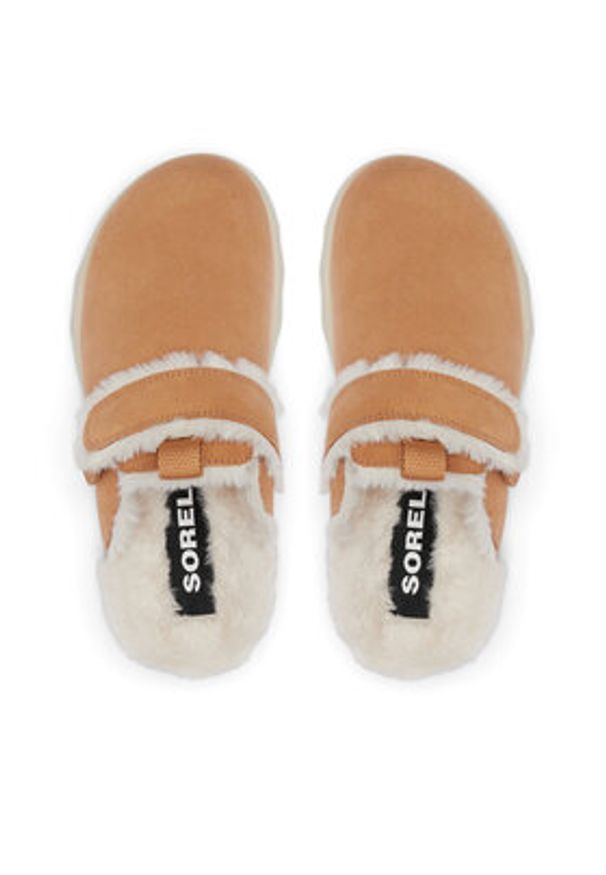 sorel - Sorel Kapcie VIIbe™ Clog Suede Cozy 2048521253 Brązowy. Kolor: brązowy. Materiał: skóra, zamsz