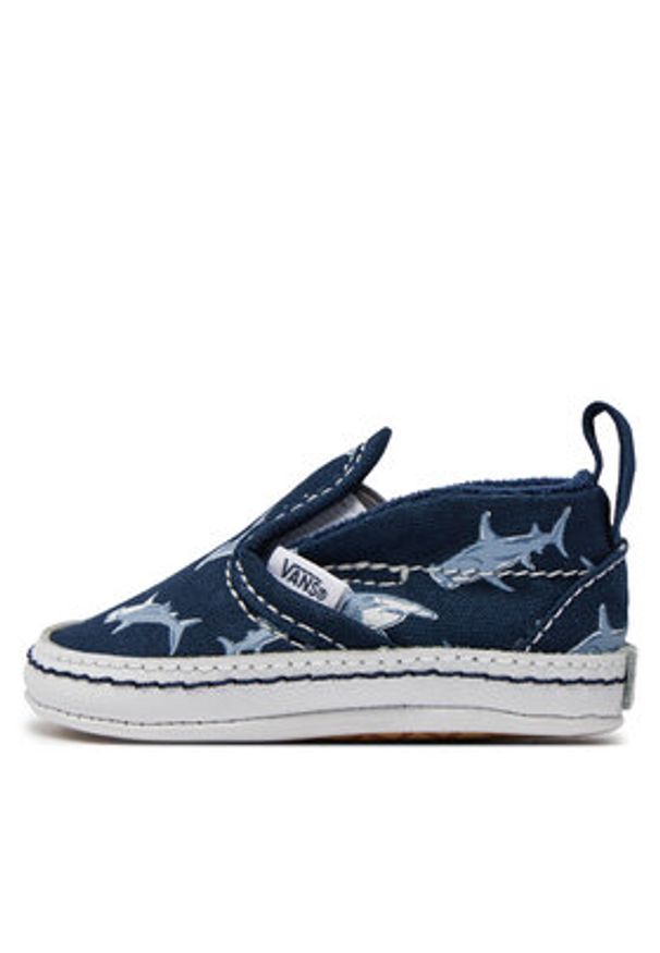 Vans Tenisówki Slip-On V Crib VN000CRUBER1 Niebieski. Zapięcie: bez zapięcia. Kolor: niebieski. Materiał: materiał