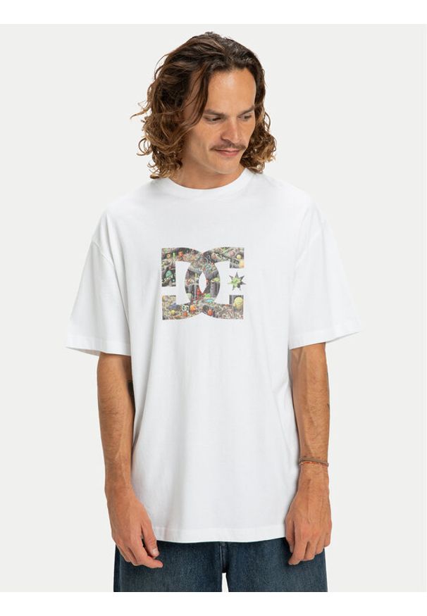 DC Shoes T-Shirt Star Filled EDYZT04348 Biały Regular Fit. Kolor: biały. Materiał: bawełna