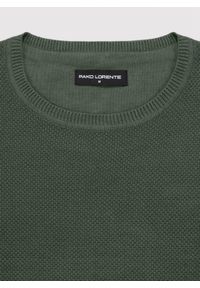 Pako Lorente - PAKO LORENTE - Zielony sweter męski o-neck. Kolor: zielony. Materiał: bawełna. Sezon: jesień #5