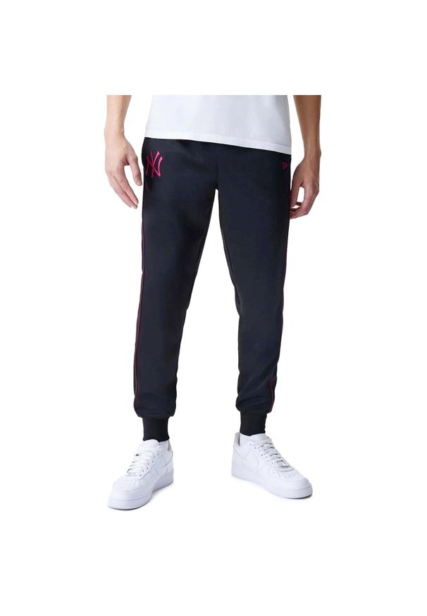 New Era - Nowe Spodnie Treningowe Mlb Neyyan Dorośli. Okazja: na co dzień. Kolor: czarny. Materiał: dresówka. Styl: casual