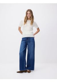 Reserved - Strukturalny sweter z wiskozą - złamana biel. Materiał: wiskoza #1