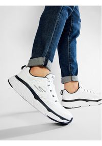 skechers - Skechers Sneakersy Max Cushioning Elite 54431/WNV Biały. Kolor: biały. Materiał: skóra