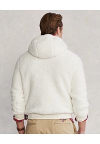 Ralph Lauren - RALPH LAUREN - Biała bluza z pluszu. Typ kołnierza: polo. Kolor: biały. Długość rękawa: długi rękaw. Długość: długie. Wzór: haft #4
