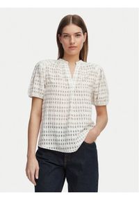 French Connection Bluzka 729F9 Biały Regular Fit. Kolor: biały. Materiał: syntetyk #1