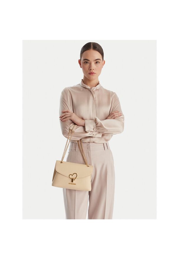 Love Moschino - Torebka LOVE MOSCHINO. Kolor: kremowy