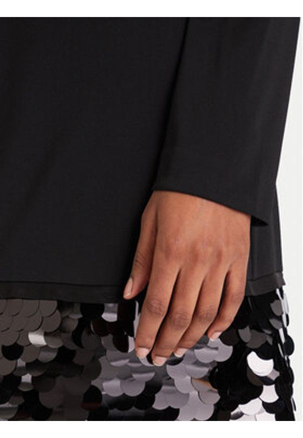 DKNY Sukienka koktajlowa DD5J1N09 Czarny Relaxed Fit. Kolor: czarny. Materiał: syntetyk. Styl: wizytowy
