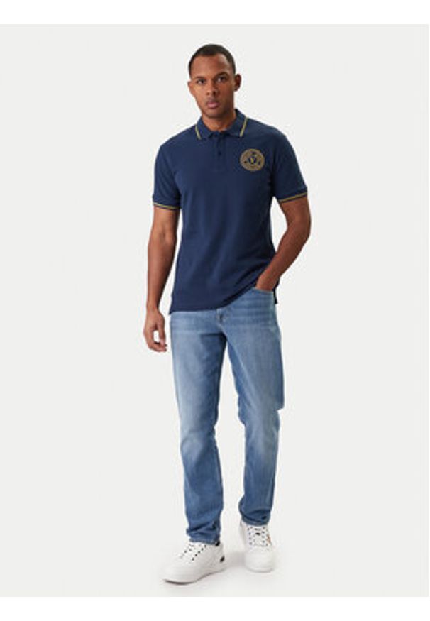 Versace Jeans Couture Polo 80GAGT03 CJ01T Niebieski Regular Fit. Typ kołnierza: polo. Kolor: niebieski. Materiał: bawełna
