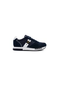 Blauer Sneakersy S5QUEENS01/MES-NVY/WHI Granatowy. Kolor: niebieski. Materiał: materiał