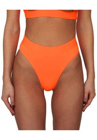 NOIRE SWIMWEAR - Pomarańczowy dół od bikini z wysokim stanem Bali. Stan: podwyższony. Kolor: pomarańczowy. Materiał: tkanina