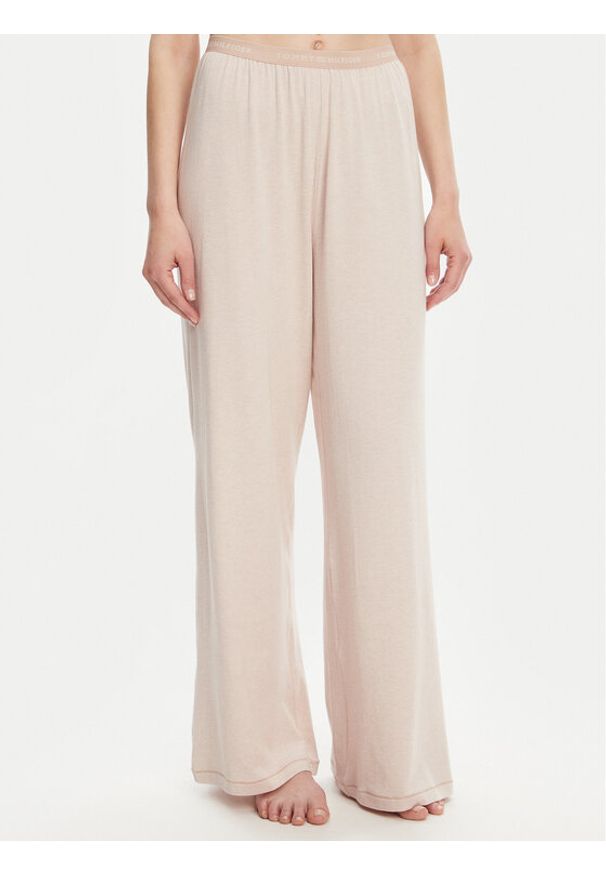 TOMMY HILFIGER - Tommy Hilfiger Spodnie piżamowe UW0UW05776 Beżowy Relaxed Fit. Kolor: beżowy. Materiał: bawełna