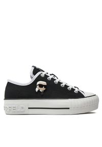 Karl Lagerfeld - KARL LAGERFELD Trampki KL60424 Czarny. Kolor: czarny. Materiał: materiał