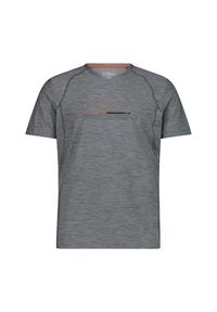 Koszulka szybkoschnąca męska CMP Toto T-Shirt Melange Stretch Jersey. Kolor: szary. Materiał: jersey. Sport: turystyka piesza