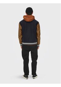 Only & Sons Kurtka bomber Jay Varsity 22022572 Granatowy Regular Fit. Kolor: niebieski. Materiał: skóra #4