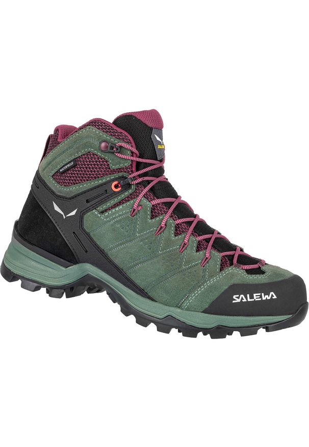 Salewa - Buty trekkingowe damskie Alp Mate Mid Wp Women. Kolor: czerwony, zielony, wielokolorowy. Styl: sportowy