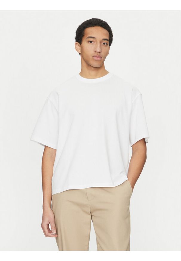Jack & Jones T-Shirt Manchester 12275656 Biały Cropped Fit. Kolor: biały. Materiał: bawełna