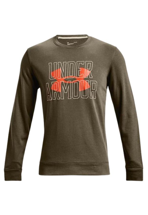 Bluza męska Under Armour UA Rival Terry Logo Crew. Kolor: zielony. Styl: sportowy