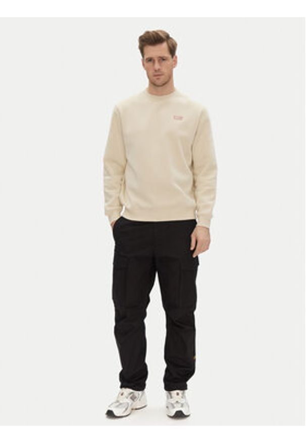Hunter Bluza May HARM0058251 Beżowy Relaxed Fit. Kolor: beżowy. Materiał: bawełna
