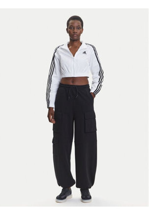 Adidas - adidas Bluza Teamgeist adicolor JZ8275 Biały Slim Fit. Kolor: biały. Materiał: syntetyk