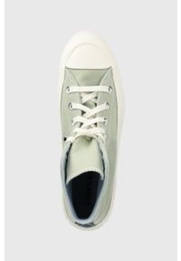 Converse trampki Chuck Taylor All Star Lugged 2.0 HI damskie kolor zielony A03809C A03809C-GREEN. Nosek buta: okrągły. Zapięcie: sznurówki. Kolor: zielony. Materiał: guma. Obcas: na platformie #2