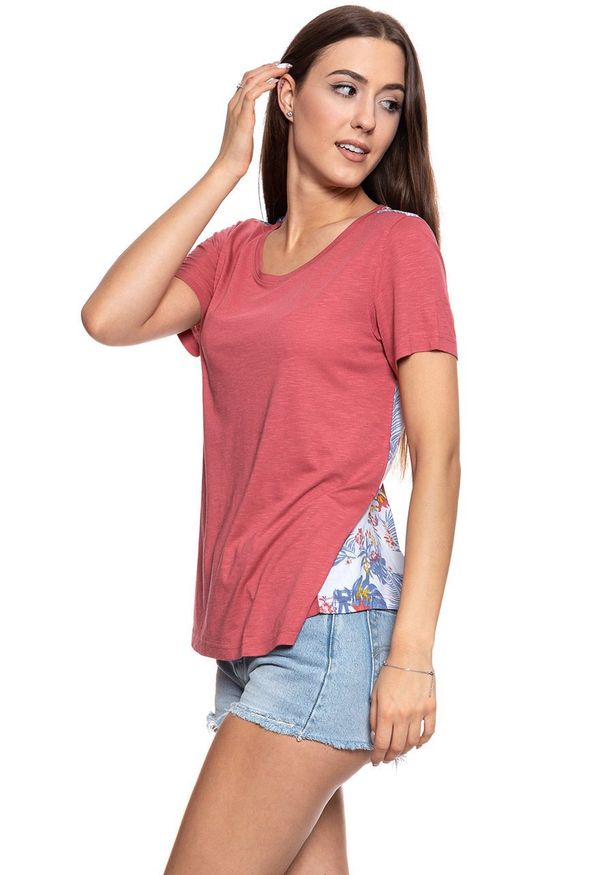 Mustang - MUSTANG T SHIRT DAMSKI Alice Fabric Mix 1009451 8271. Wzór: kwiaty