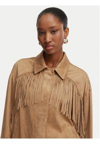 Guess Kurtka z imitacji skóry W6GL45 W2466 Brązowy jasny Regular Fit. Kolor: brązowy. Materiał: syntetyk #2