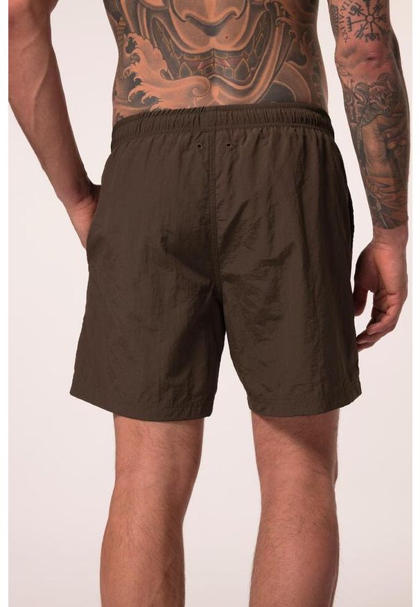 JAY-PI - Męskie Kąpielówki moda plażowa elastyczny pas do rozm. 8XL. Kolekcja: plus size. Kolor: brązowy, pomarańczowy, wielokolorowy. Materiał: poliester, poliamid, materiał