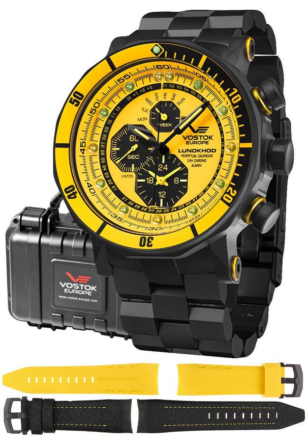 Zegarek męski Vostok Europe YM86-620C504B czarny. Kolor: czarny