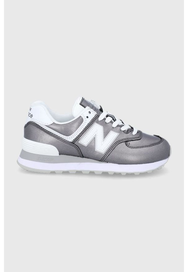 New Balance buty WL574LD2 kolor srebrny. Zapięcie: sznurówki. Kolor: srebrny. Materiał: guma. Model: New Balance 574