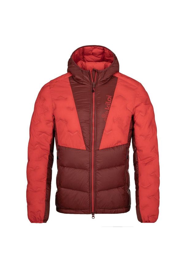 Kurtka narciarska hybrydowa Primaloft Kilpi Tevery. Kolor: czerwony, szary, wielokolorowy, brązowy. Materiał: puch. Technologia: Primaloft. Sport: narciarstwo