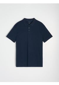 Sinsay - Koszulka polo - granatowy. Typ kołnierza: polo. Kolor: niebieski