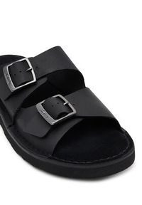 Clarks Klapki Solsbury Strap 26180885 Czarny. Kolor: czarny. Materiał: skóra #4