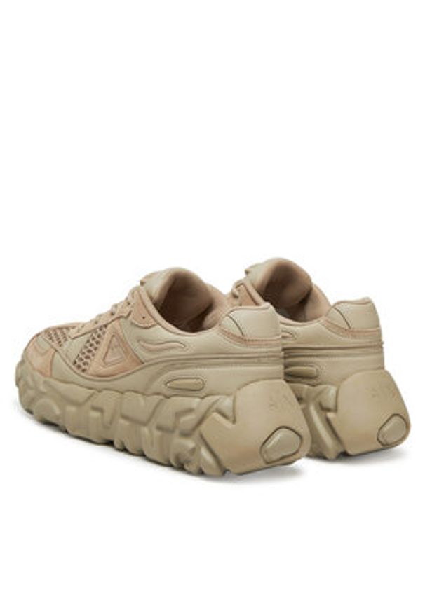 Armani Exchange Sneakersy XUX269 XV960 01825 Beżowy. Kolor: beżowy. Materiał: skóra